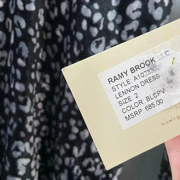 NWT Ramy Brook Lennon Velvet Leopard Print Dress size 2 - Picture 11 of 15